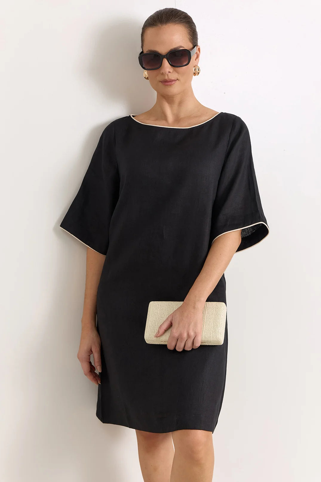 Adorne Ladies Clara Linen Short Dress