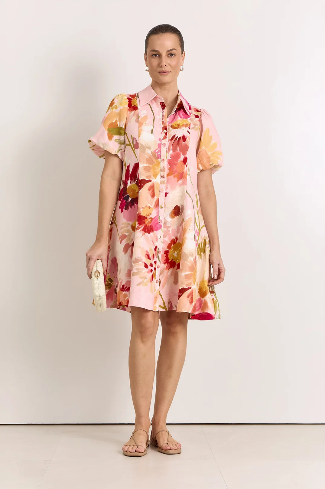 Adorne Ladies Amalie Linen Short Dress