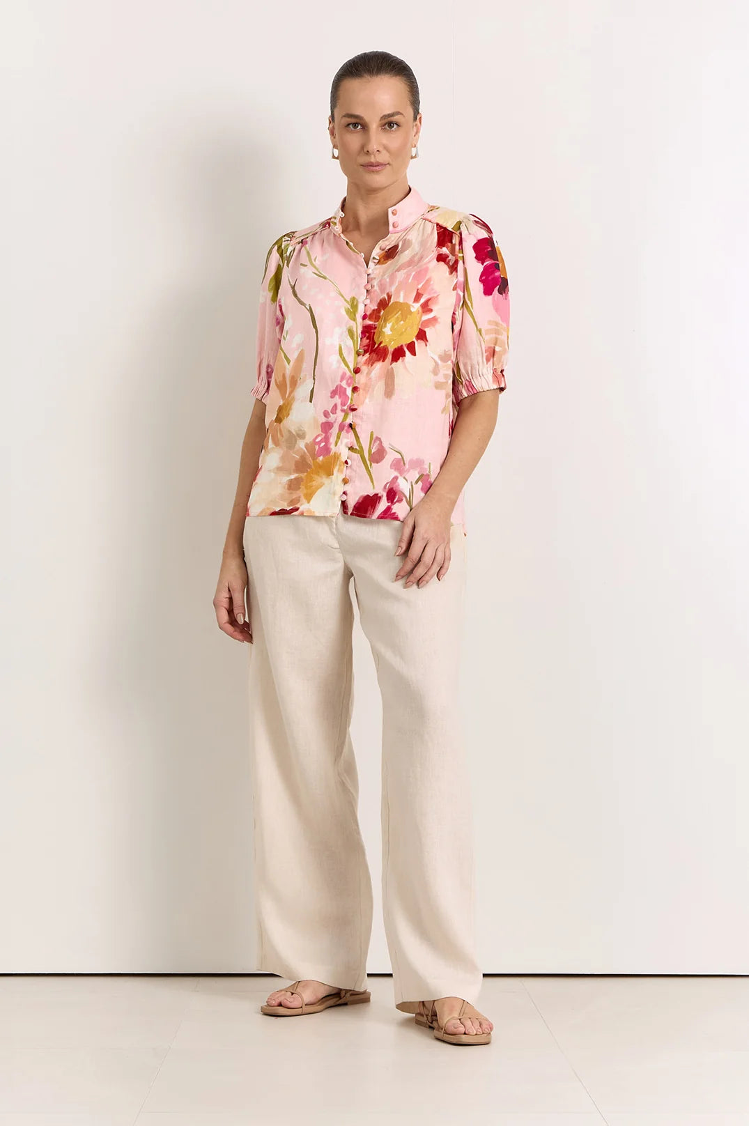 Adorne Ladies Lilian Linen Top