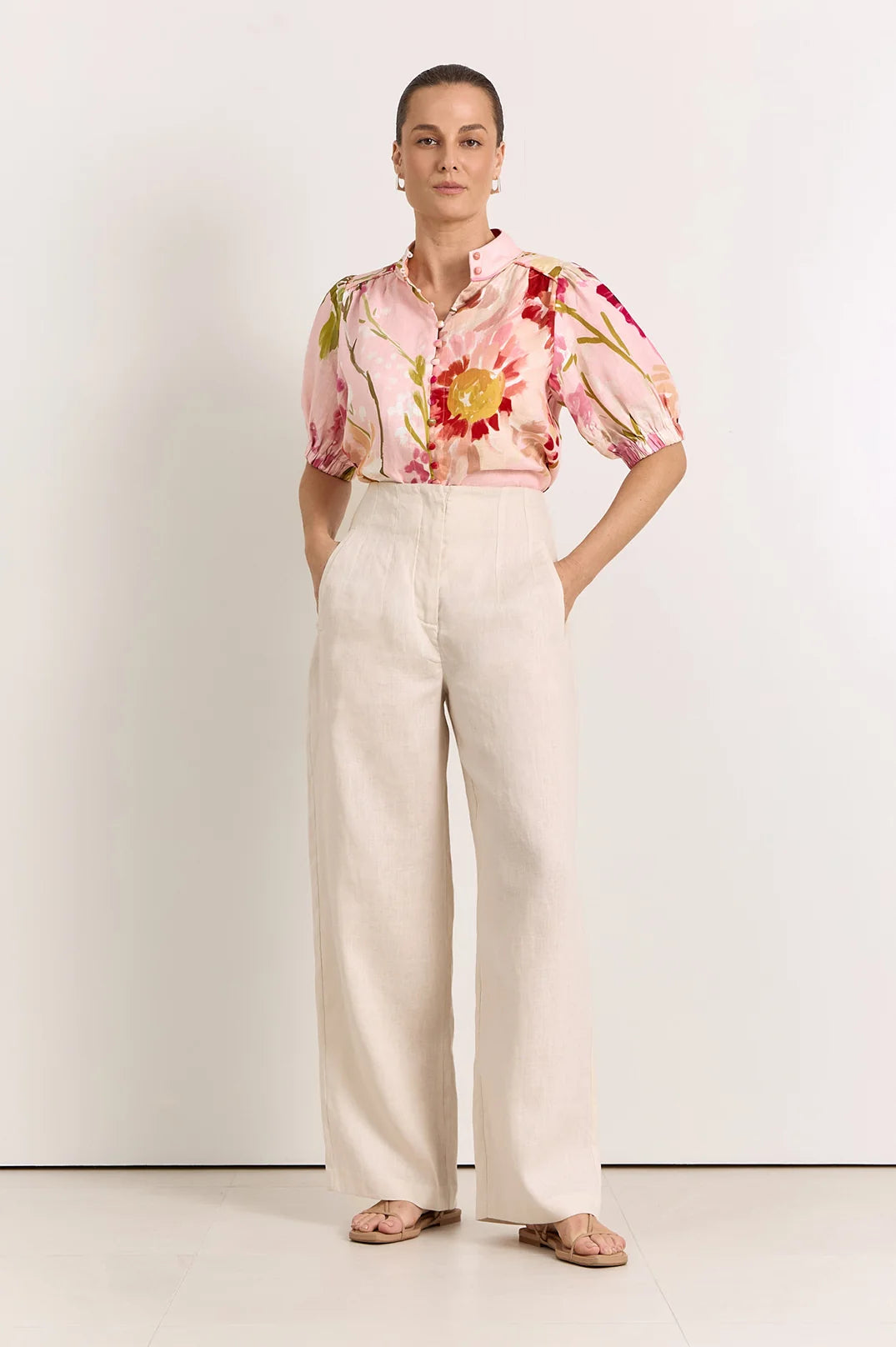 Adorne Ladies Lilian Linen Top
