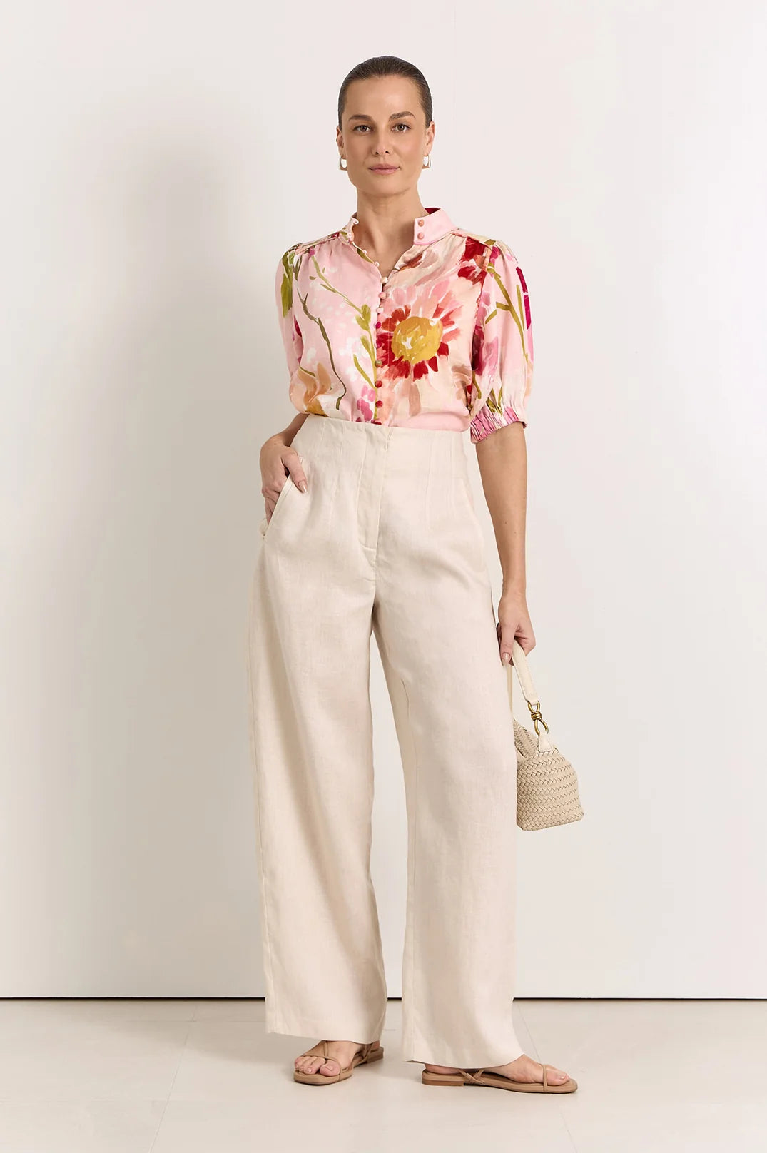 Adorne Ladies Lilian Linen Top