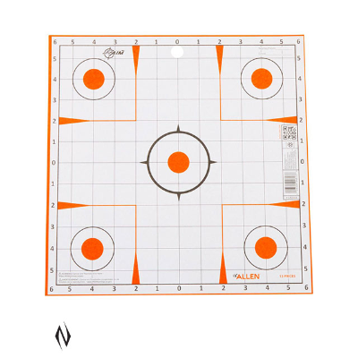 ALLEN EZ AIM PAPER 12"x12" SIGHT IN GRID TARGET 12PK