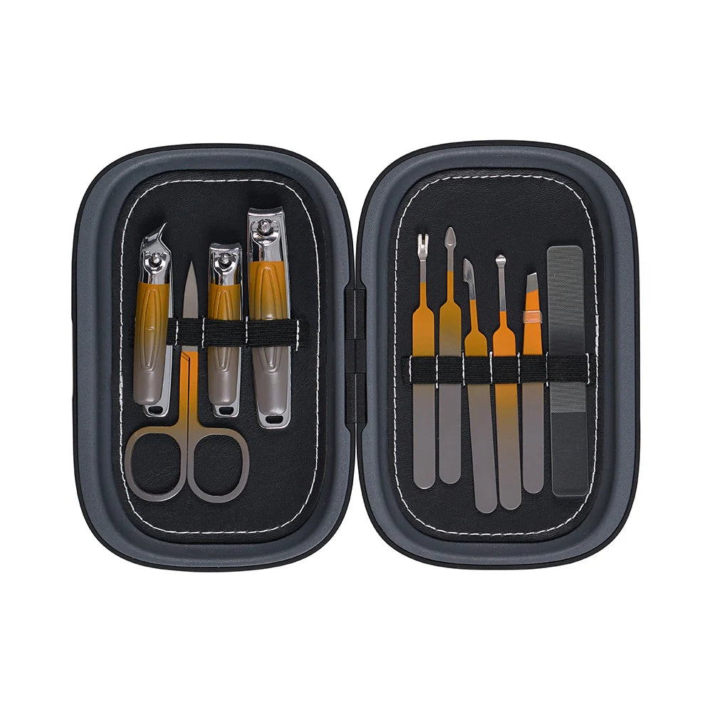 Annabel Trends Men's Manicure Kit - Stainless Steel - 10 Piece