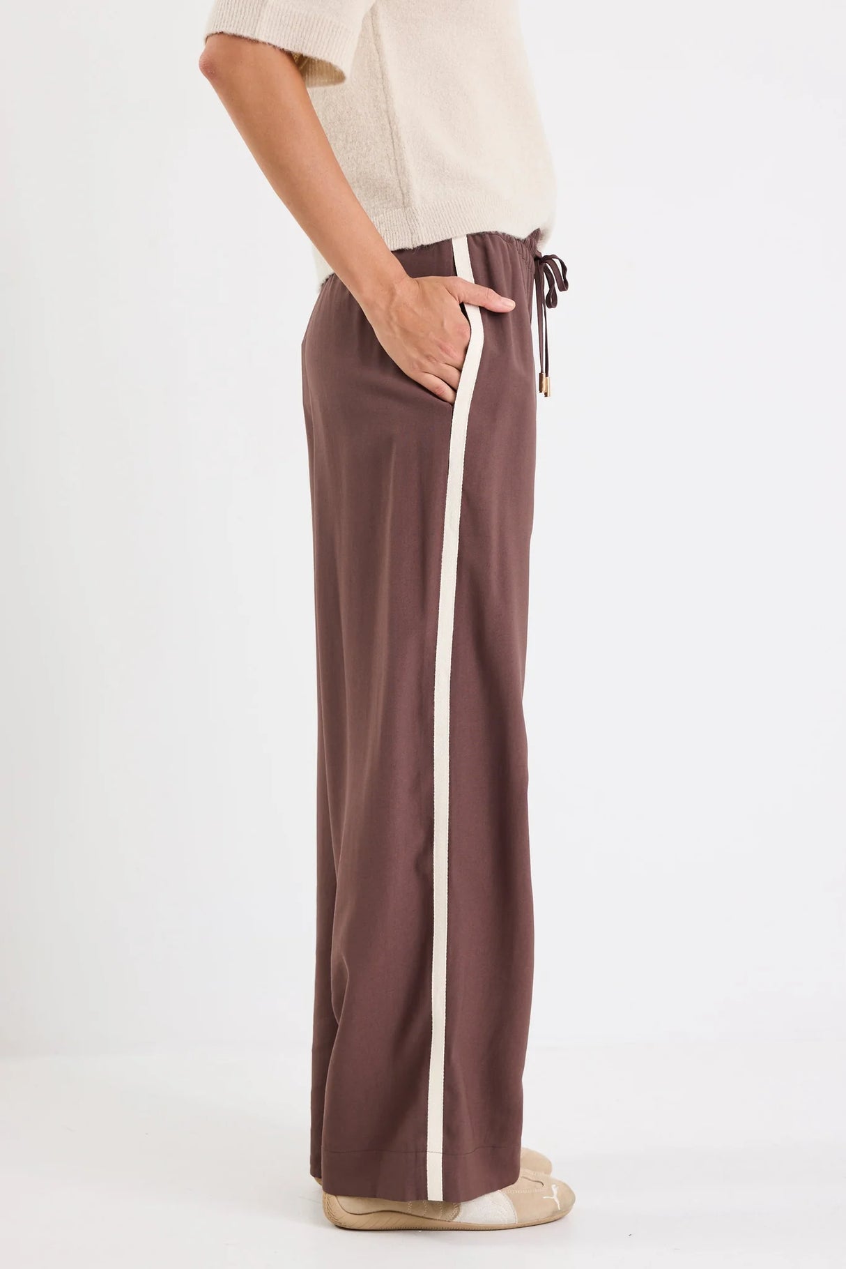 Stories Be Told Townie Stripe Side Tape Wide Leg Pants