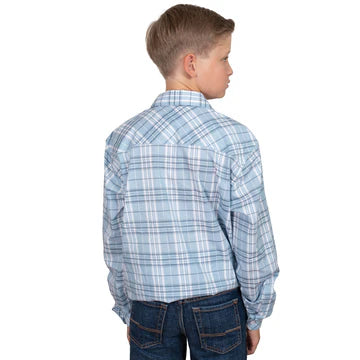 Just Country Boys Brayden Shirt - Light Blue Plaid - BWLS2528
