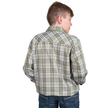 Just Country Boys Brayden Shirt - Olive Plaid