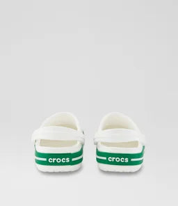 Crocs Toddler & Kids Crocband Clog - White With Green Band