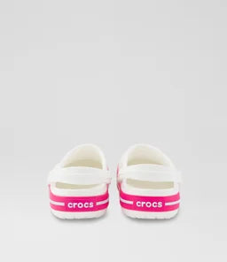 Crocs Toddler & Kids Crocband Clog - White With Pink Band