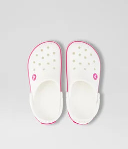 Crocs Toddler & Kids Crocband Clog - White With Pink Band