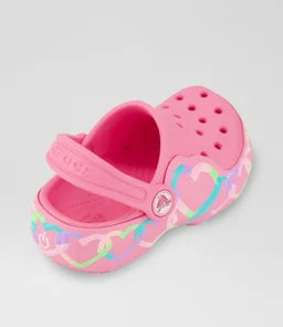 Crocs Heart Lights Clog Toddler Pink Lemonade Eva Sandals