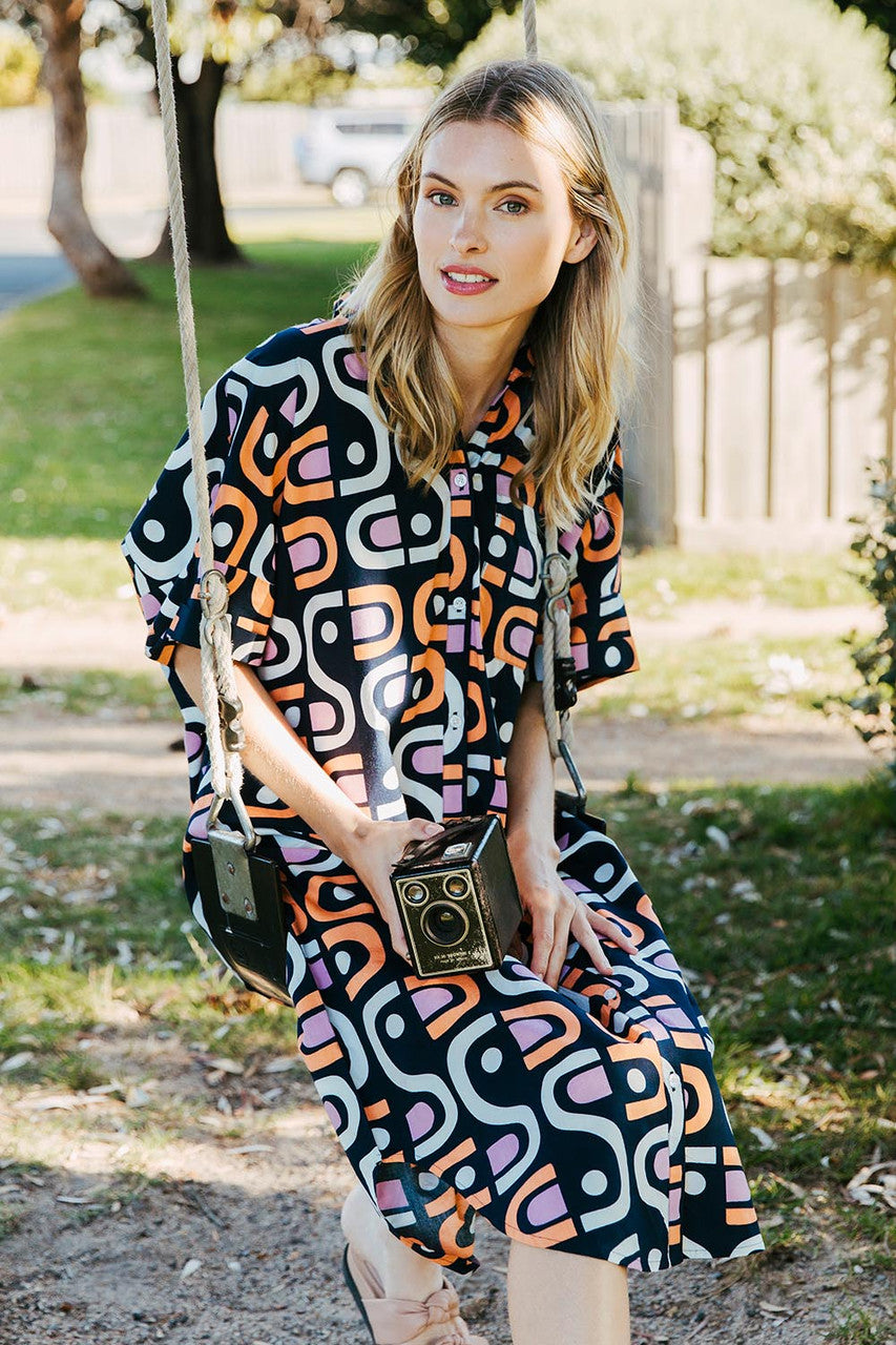 Elm Ladies Kirby Geo Shirt Dress