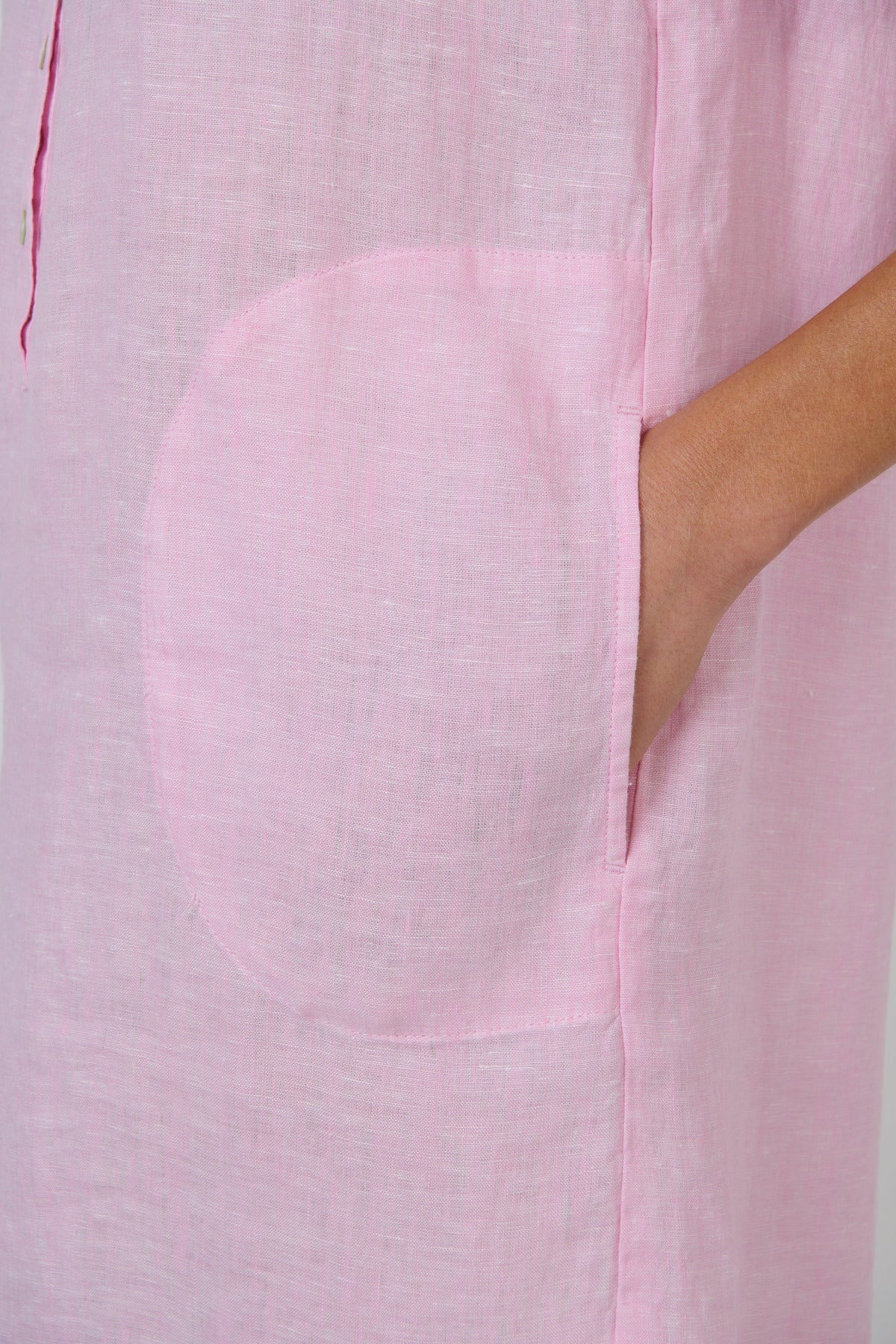 Enveloppe Linen Shirt Dress in Julienne Bon Bon