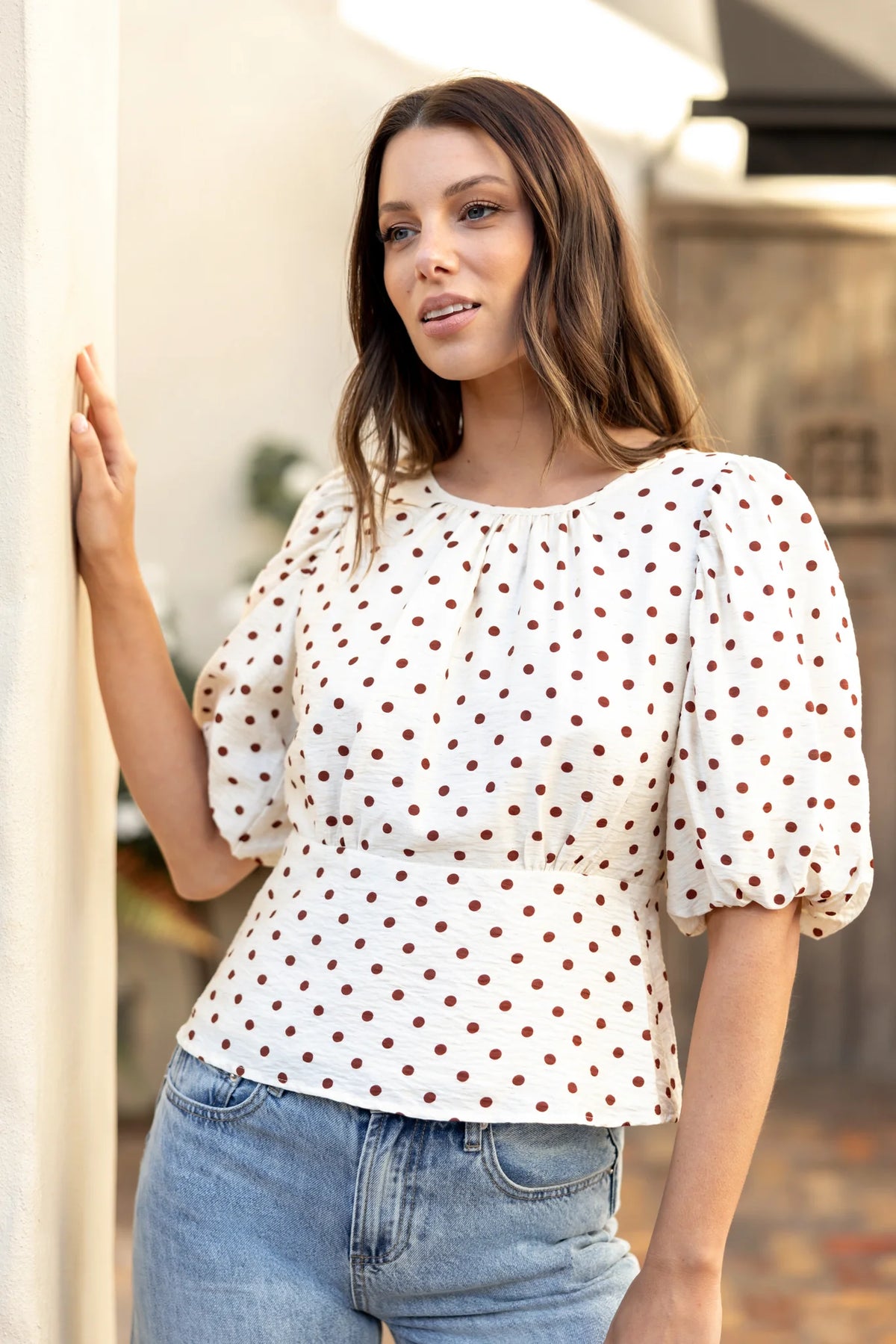 Stories Be Told Eventual Mid Sleeve Fit and Flare Top
