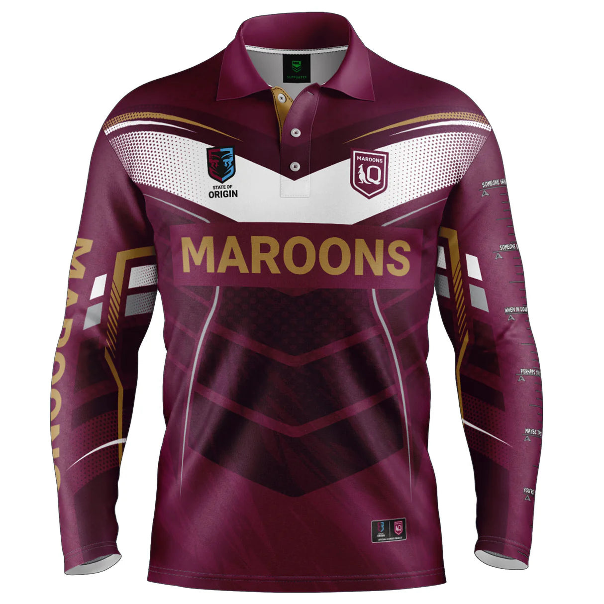 QLD MAROONS 'CYBER' FISHING SHIRT