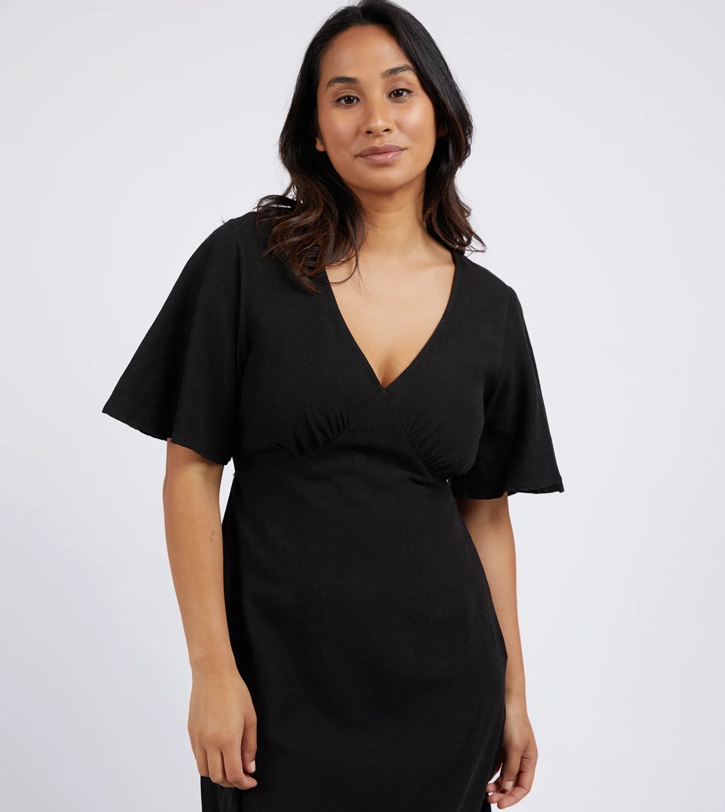 Bronte Linen Dress Black