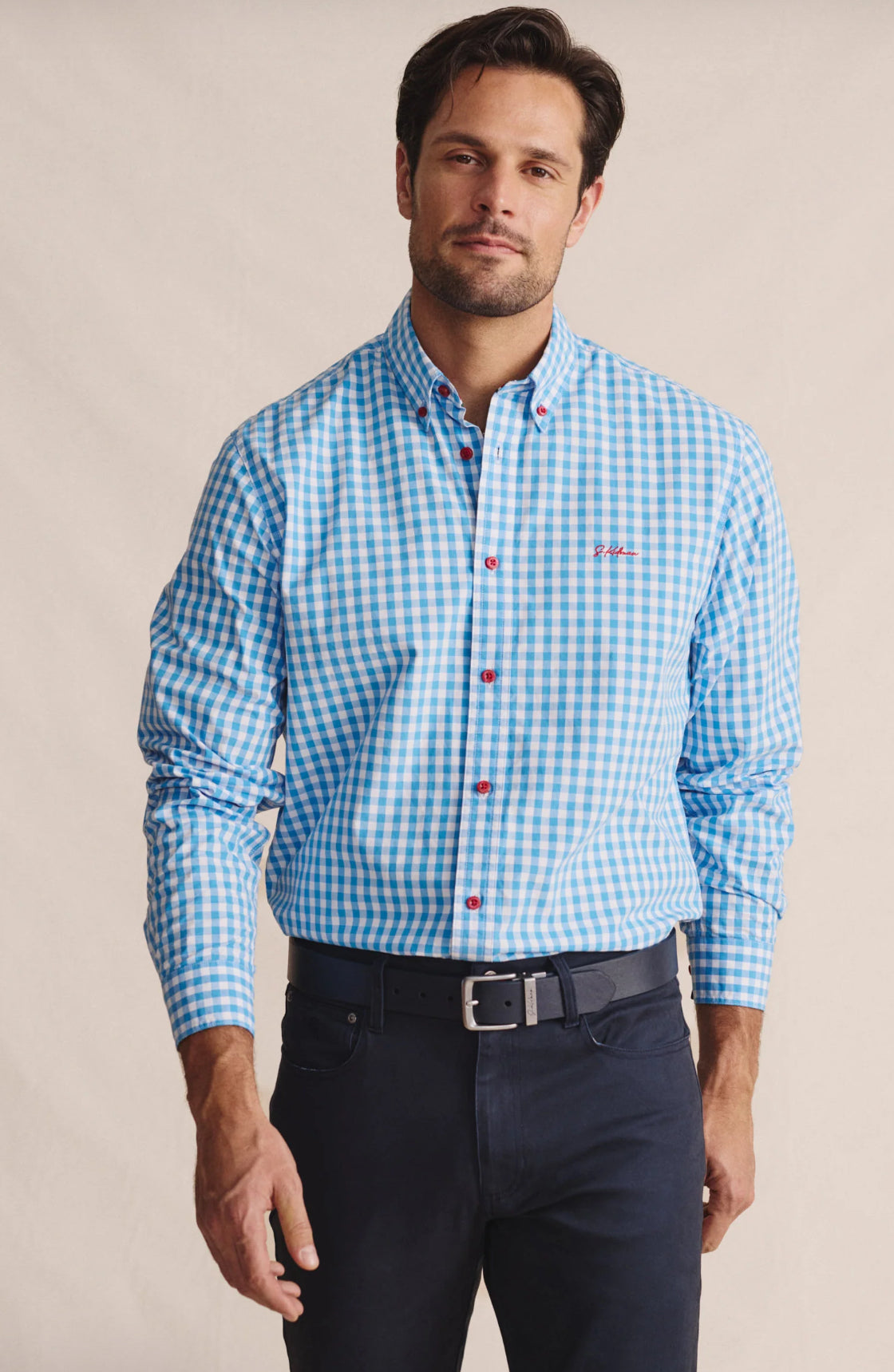 S Kidman Holstein Men Check Long Sleeved Shirt 1SHM00002