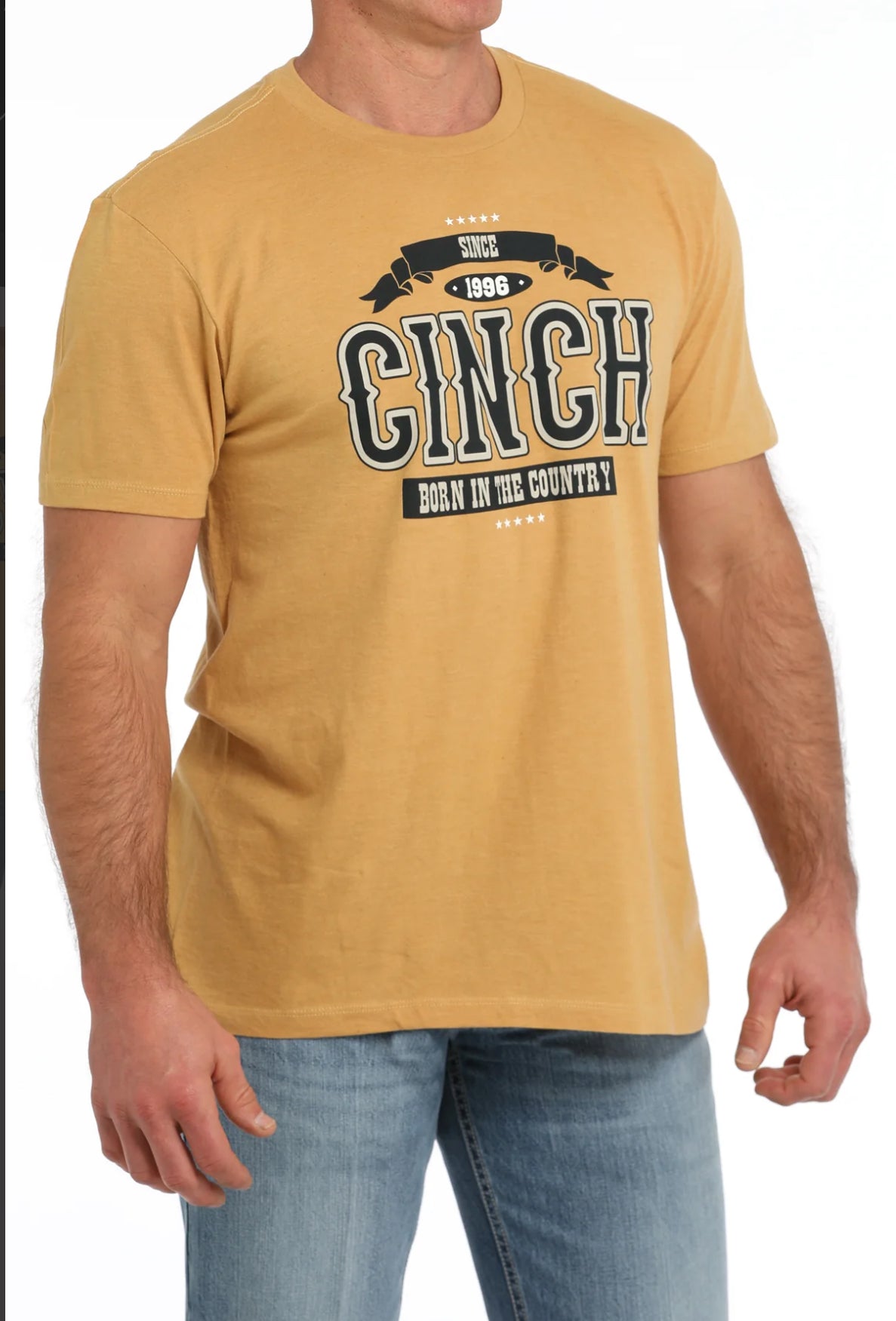 Cinch Men’s Born In The Country Gold T-Shirt - MTT1690652