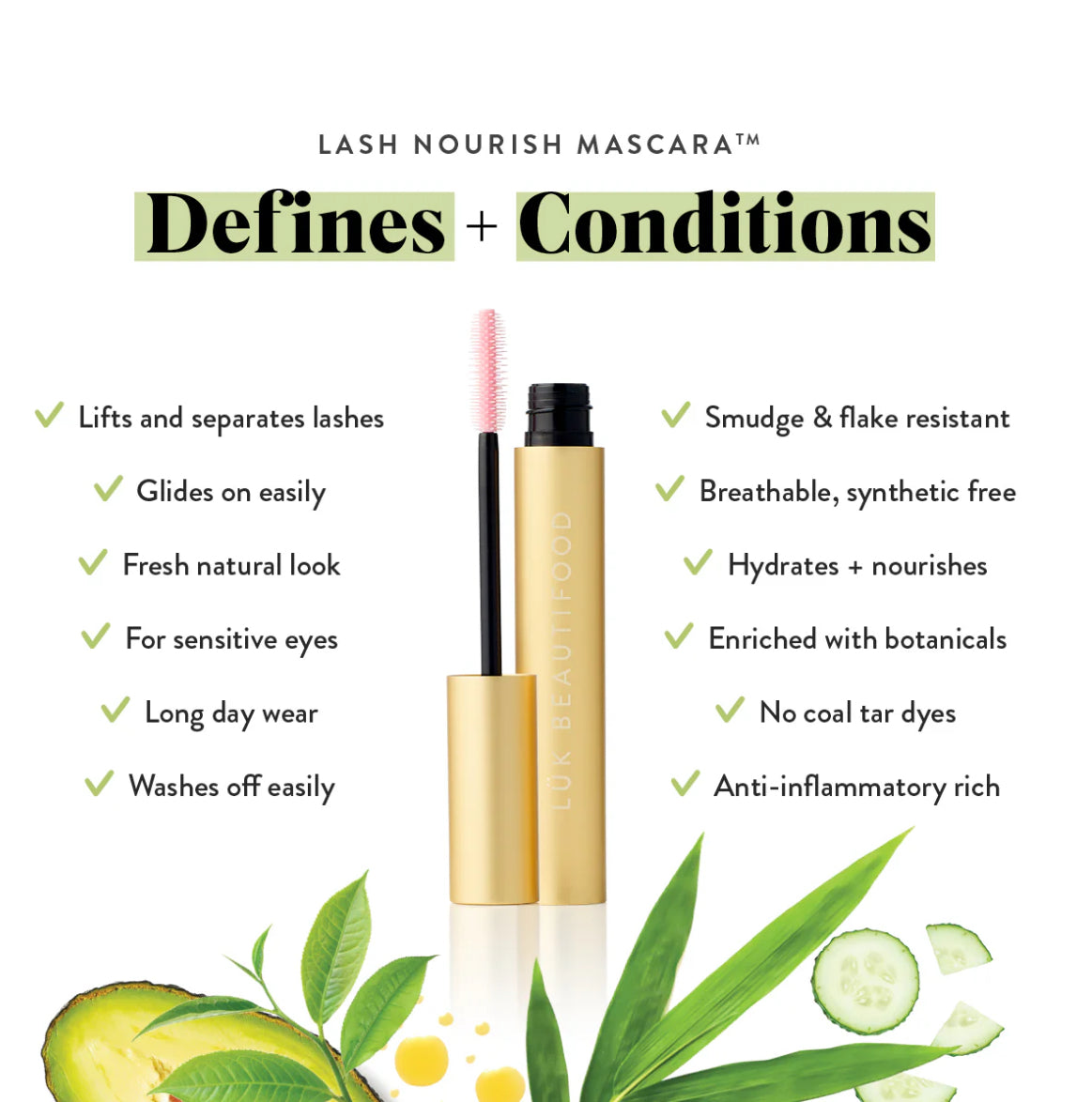 LUK Beautifood Lash Nourish Mascara ( Black Tea & Espresso )