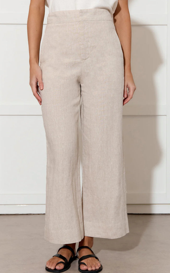 Adorne Ladies Nissan Cropped Linen Pants