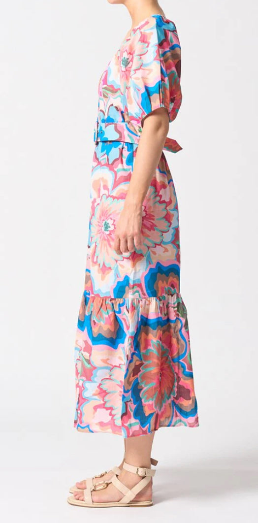 Walnut Ladies Hawil Dress in Bomba Di Fiori Print