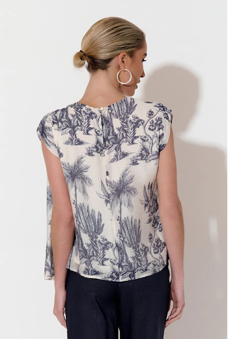 Adorne Ladies Yara Toile Print Top