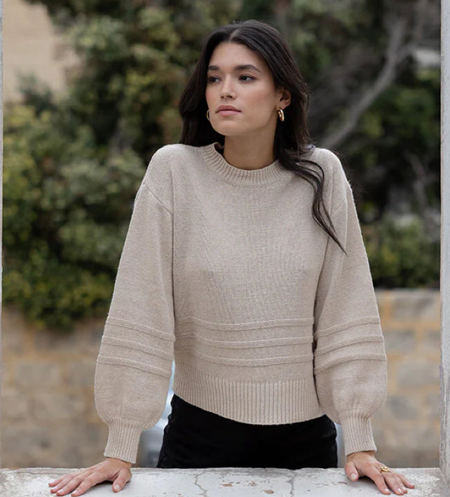 Humidity Ladies Macy Jumper in Stone