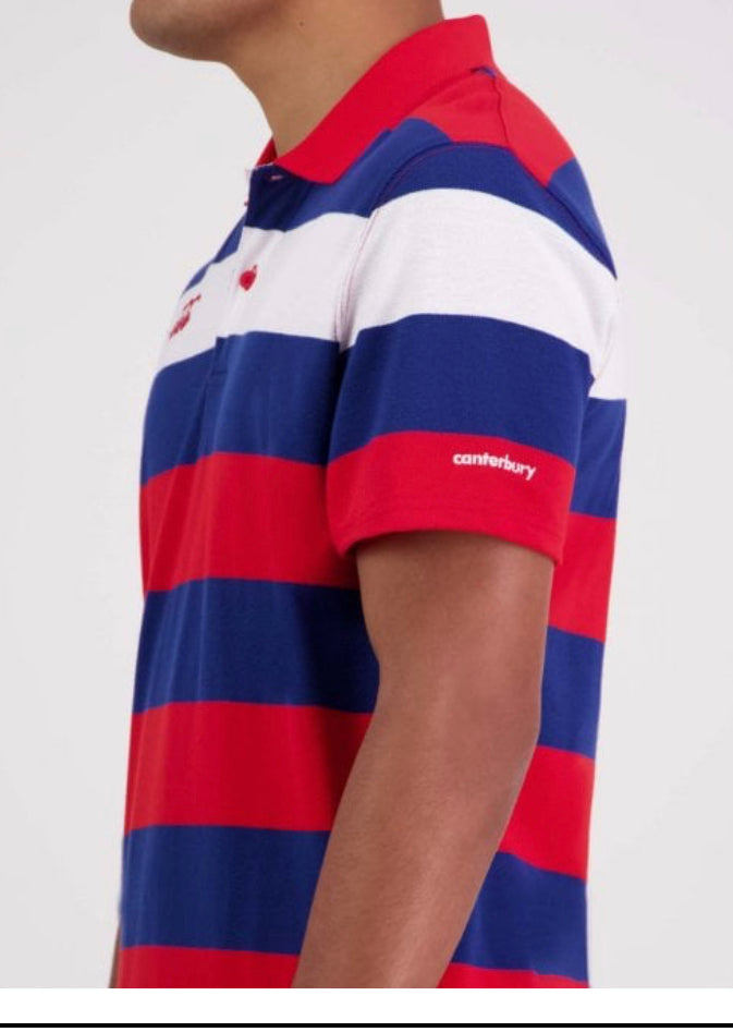 Canterbury Mens Engineered Stripe Short Sleeved Polo