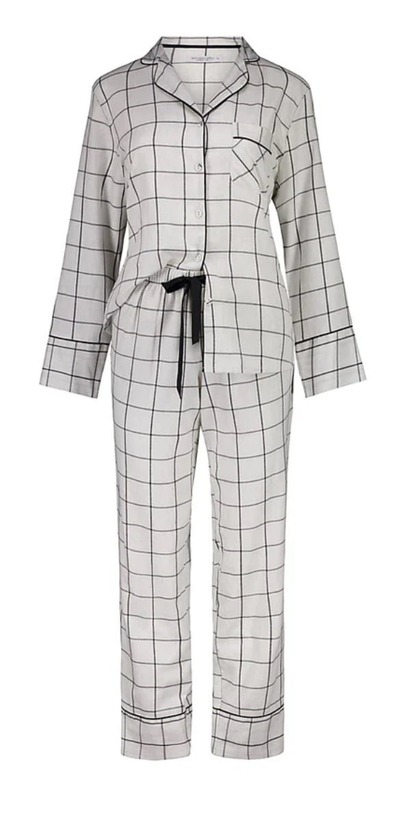 Gingerlilly Beyoncé Ivory & Black Cotton Check PJ