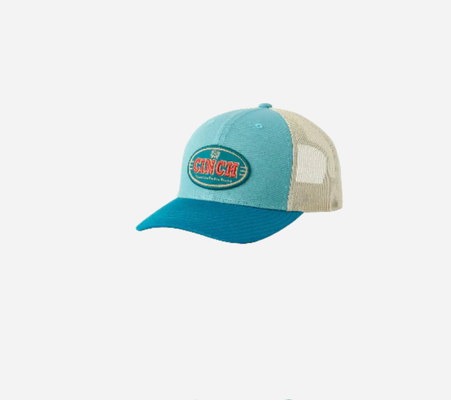 Cinch Ladies Blue & Cream Logo Trucker Cap