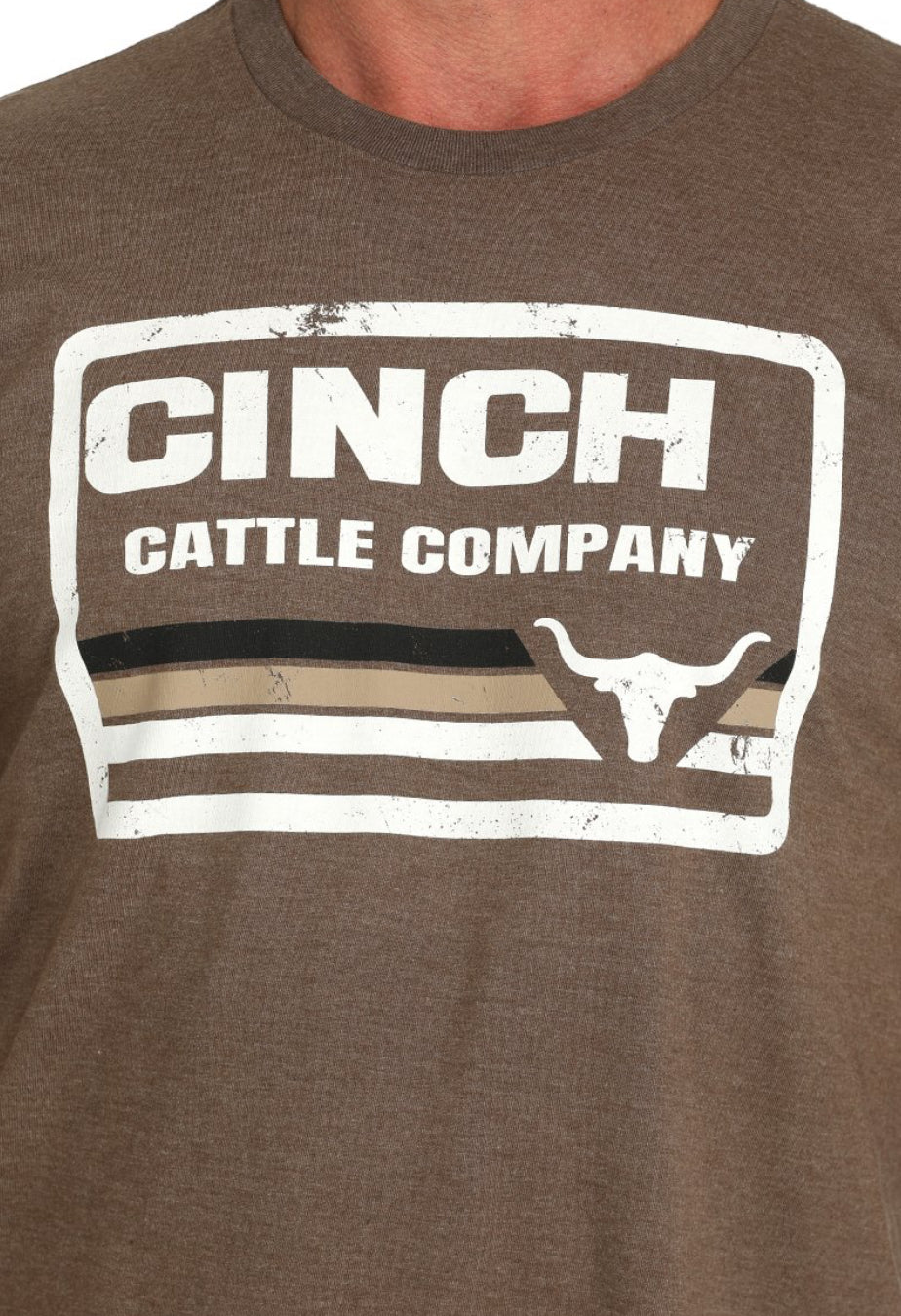 Cinch Mens Cattle Company T-Shirt - Brown - MTT1690675