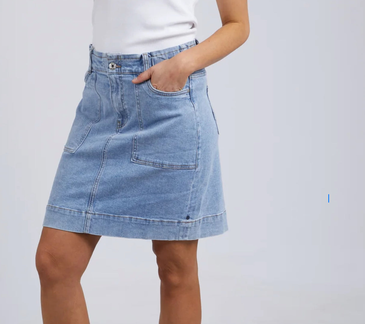 Atlas Denim Skirt in 2 shades of Blue