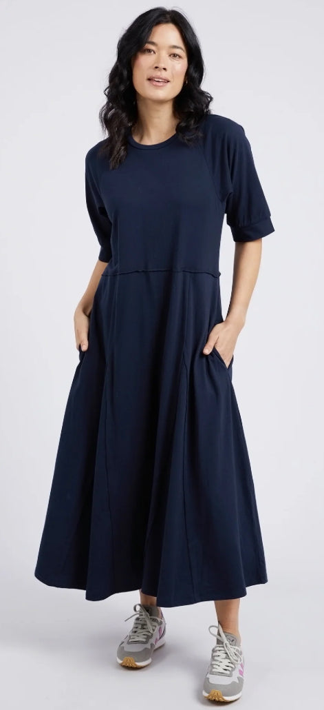 Elm Ladies York Midi Dress in Navy
