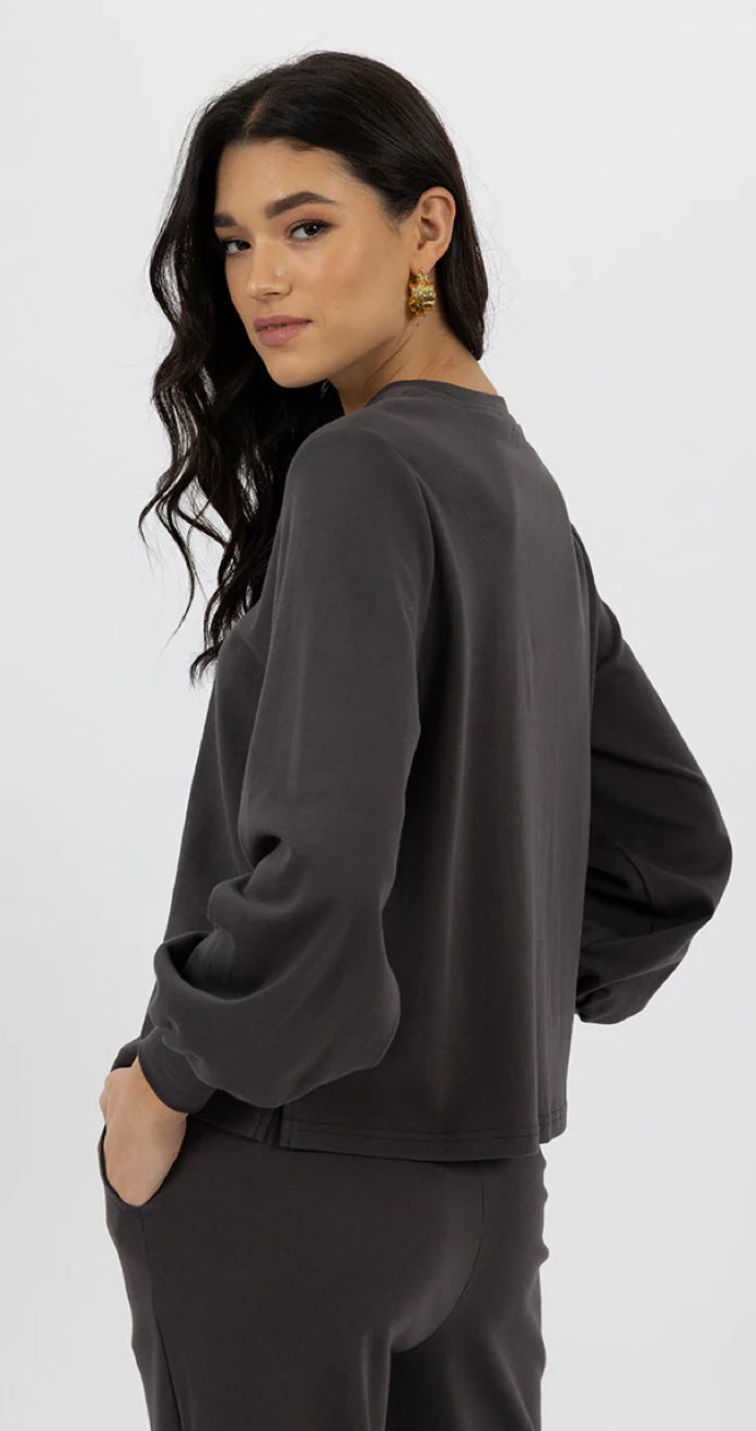 Humidity Ladies Josie Top in Charcoal