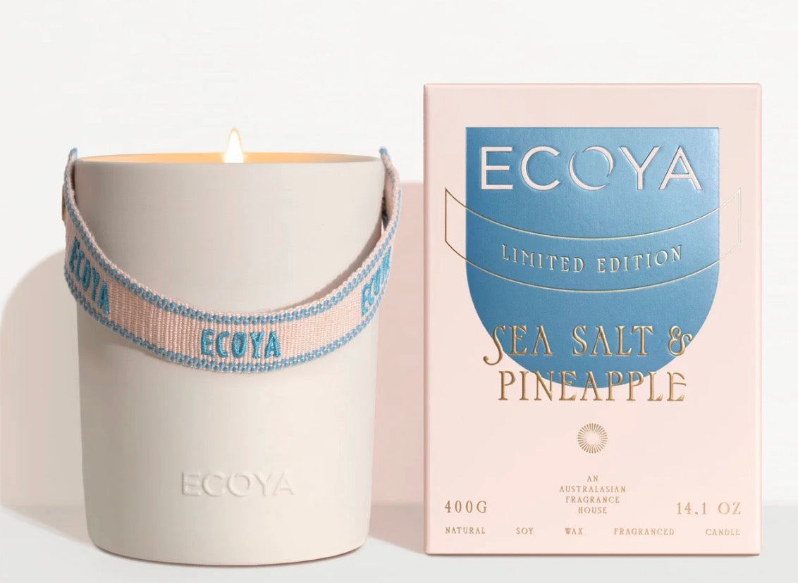Ecoya Limited Edition 400g Soy Wax Ceramic Candle in 3 great Fragrances.