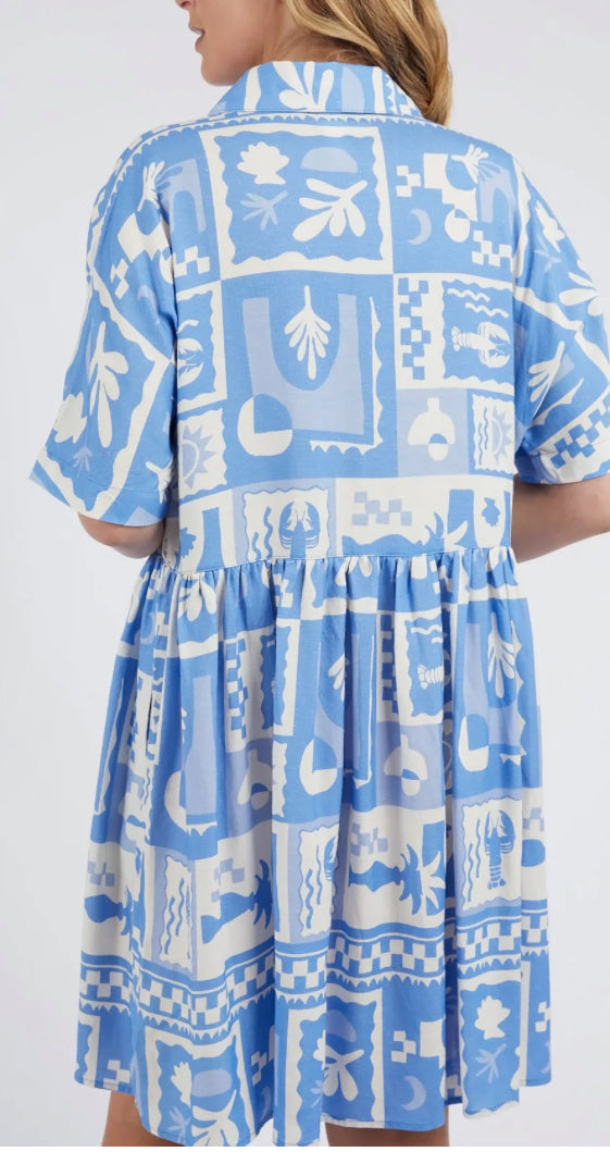 Elm Ladies Holiday Sun Dress in Cerulean