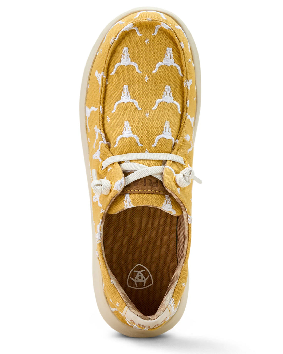 Ariat Women’s Hilo Doodle - Mustard Steer Heads - 10061129