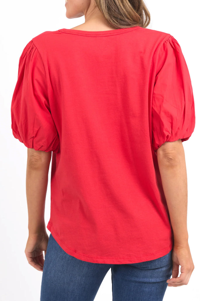 Elm Ladies Joy Tee in Bittersweet Red