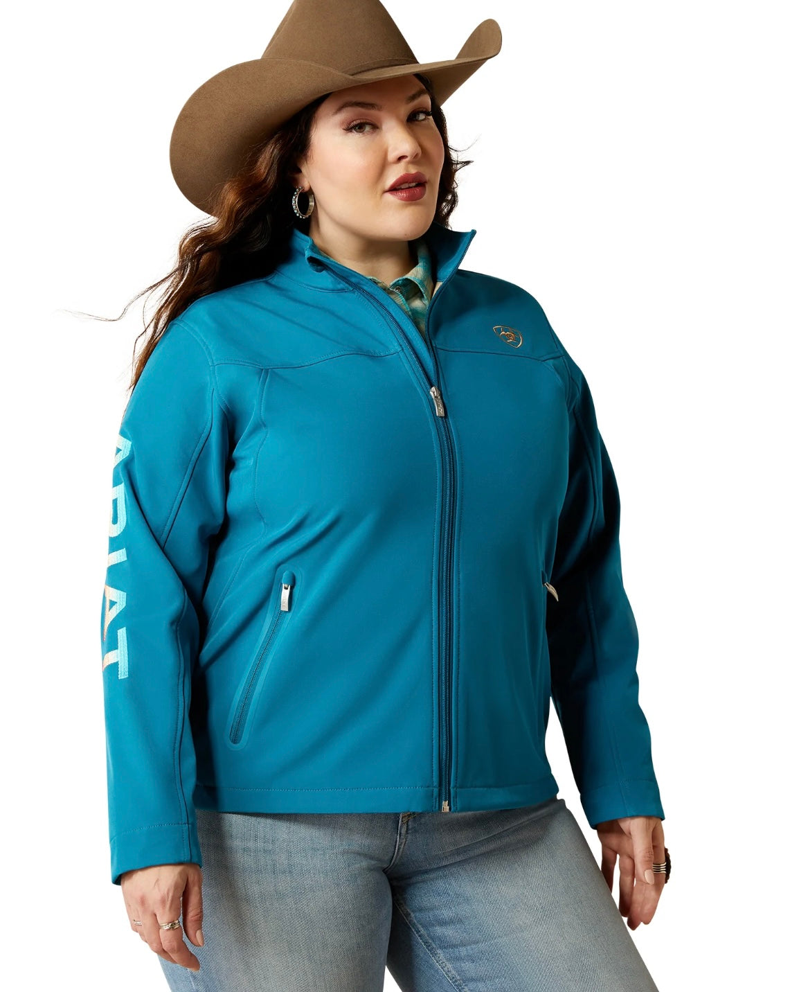 Ariat Ladies New Team Softshell Jacket - Ocean Depths/Retro Ranch - 10052783