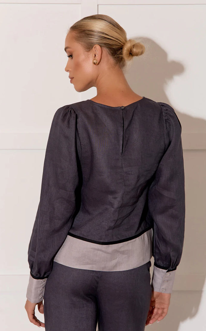 Adorne Ladies Hannah Contrast Shirt