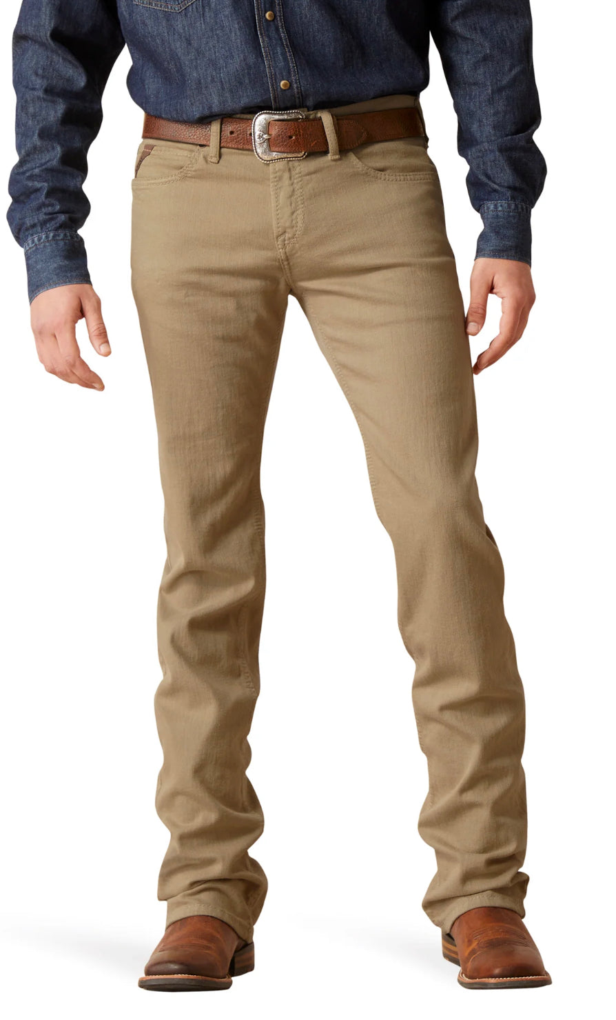 Ariat Mens M7 Slim Fit Straight Leg Dark Khaki Jeans 10044369