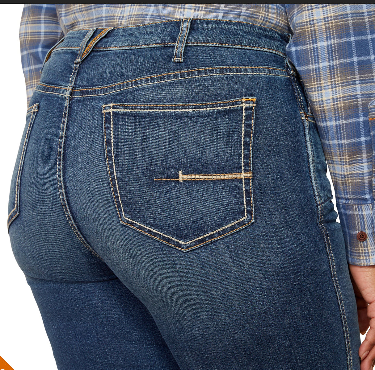 Ariat Ladies Rebar High Rise Straight Leg Riveter Jeans - La Jolla - 10051850