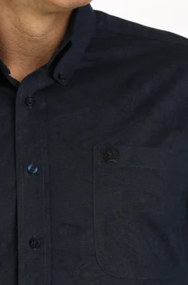 Cinch Mens Stretch Navy Paisley Shirt MTW1105774