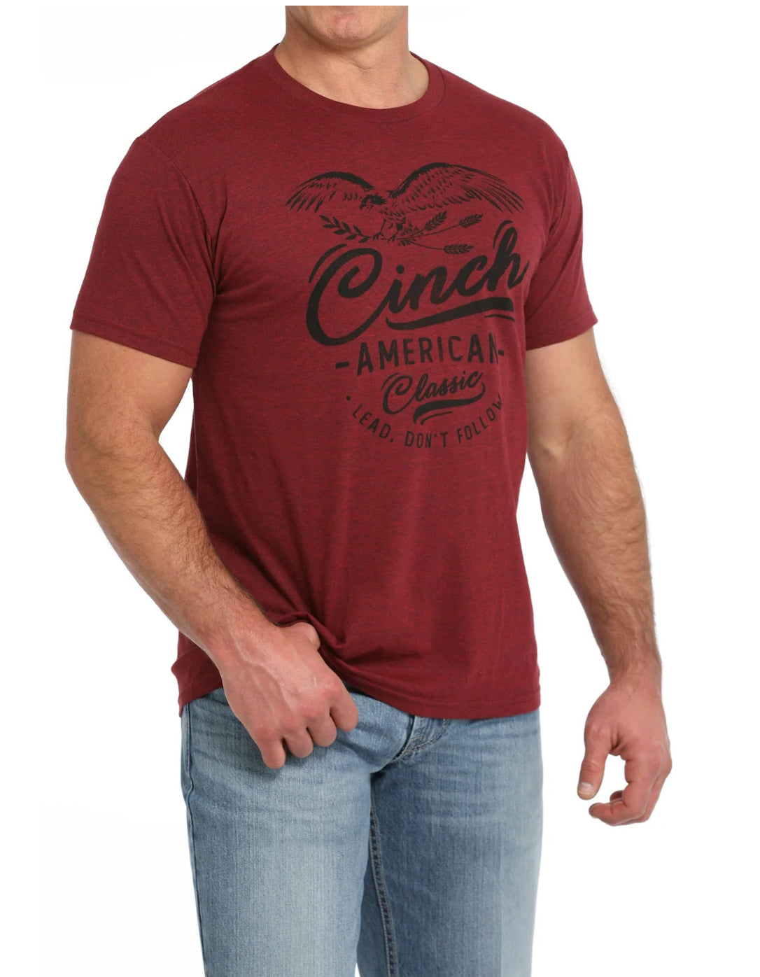 Cinch Mens American Classic Logo - Red - MTT1690649
