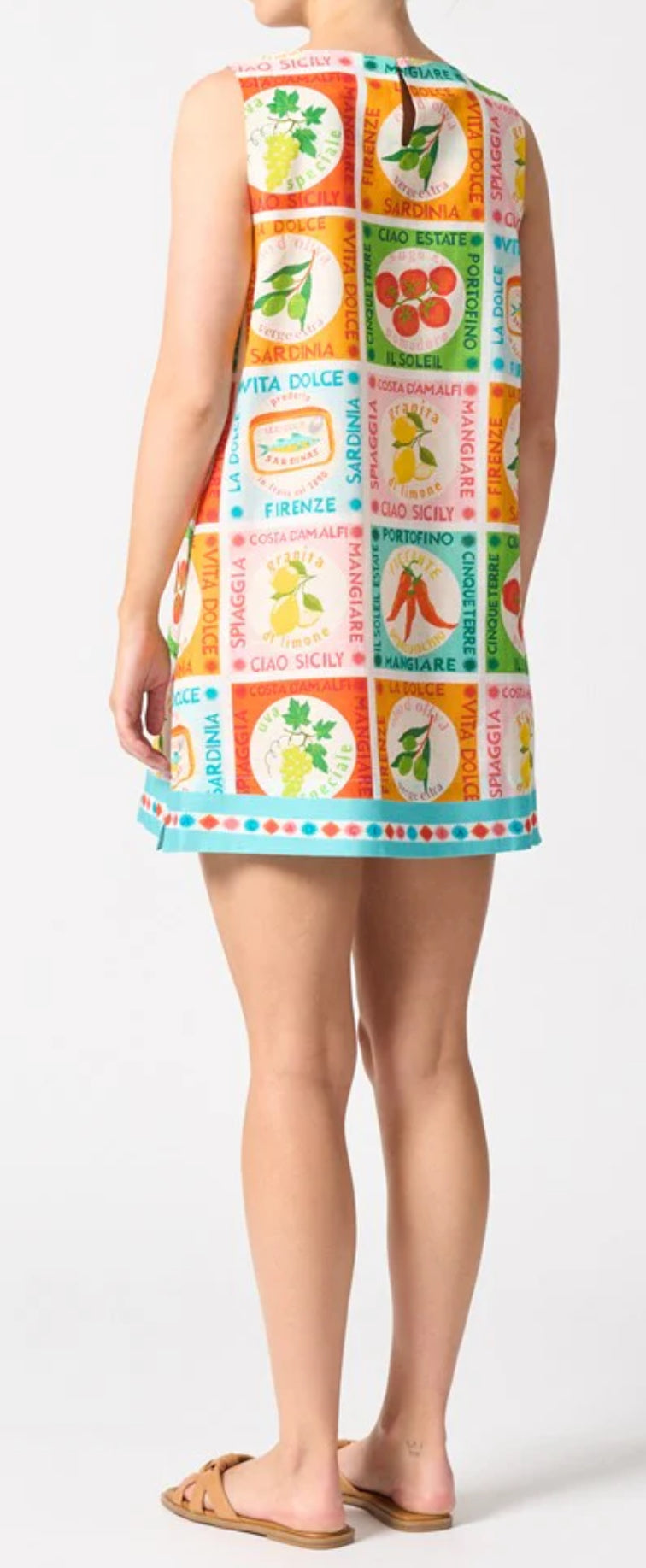 Walnut Ladies Tahiti Dress in Ciao Sicily Print