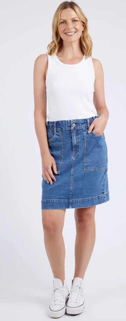 Atlas Denim Skirt in 2 shades of Blue