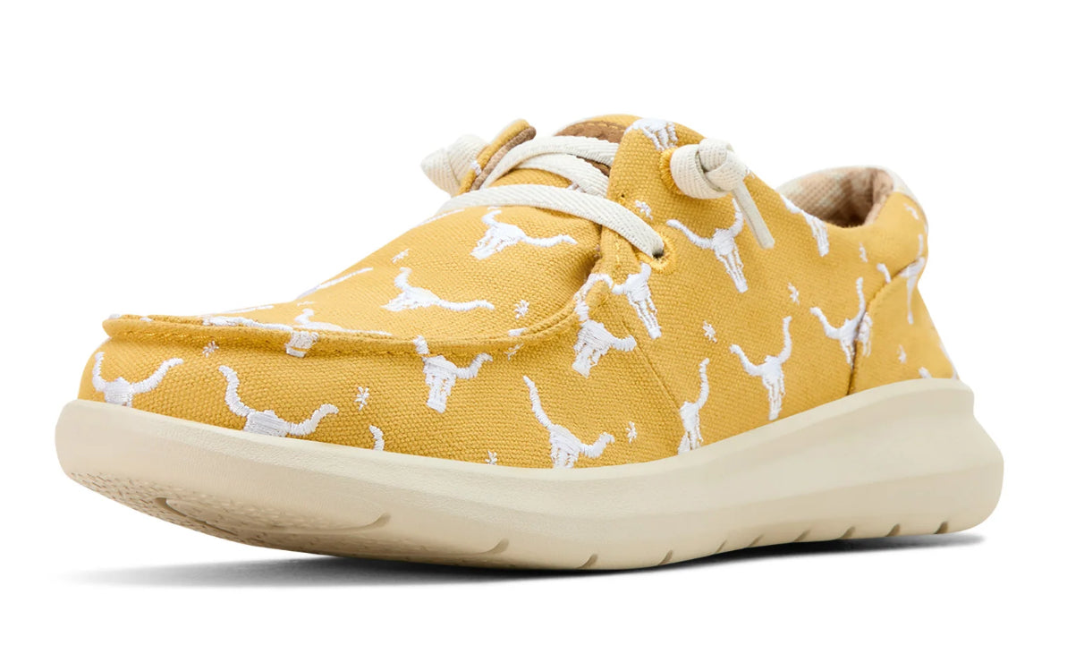 Ariat Women’s Hilo Doodle - Mustard Steer Heads - 10061129