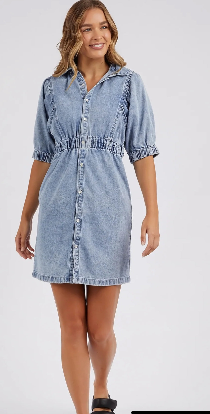 Foxwood Vivian Washed Denim Dress