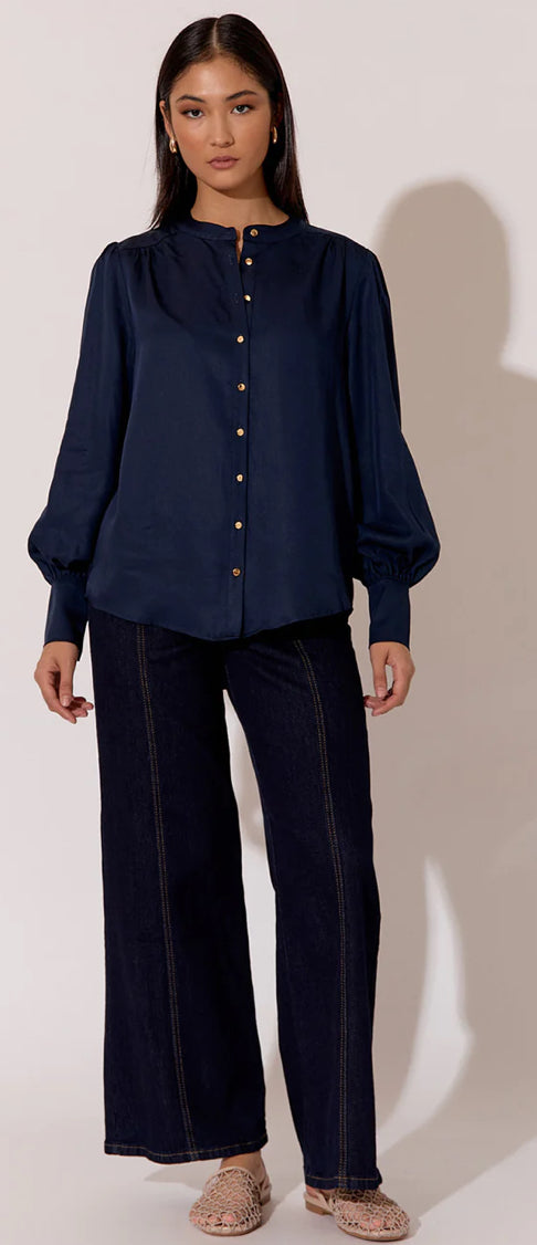 Adorne Ladies Anya Shirt in Navy