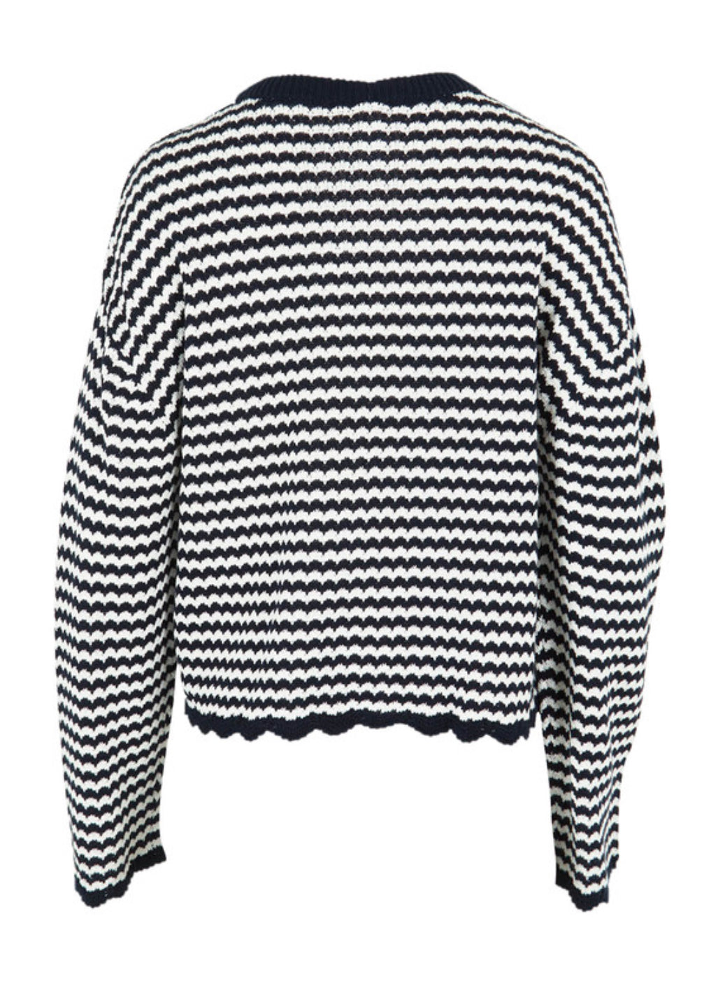 Elm Ladies Rosie Stripe Knit - Navy/White