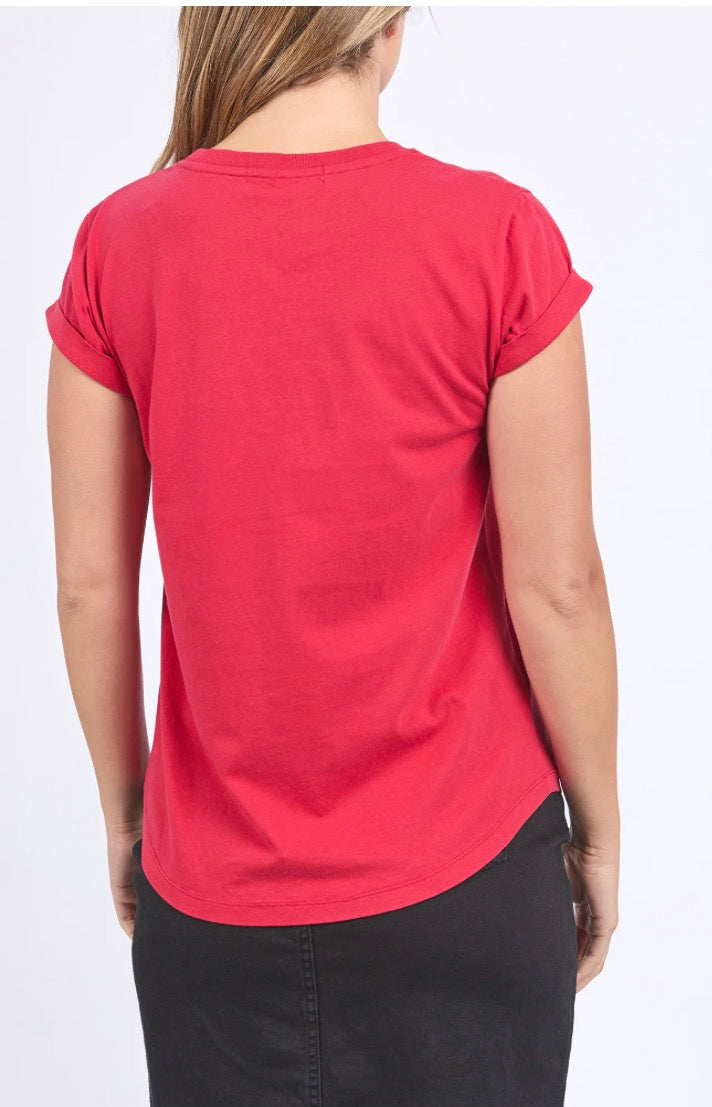 Foxwood Ladies Signature Tee in Crimson